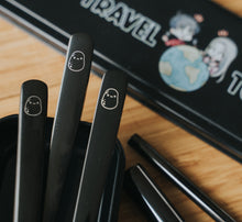 Load image into Gallery viewer, Full Black Travel Cutlery Set - Chonnyday
