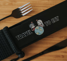 Load image into Gallery viewer, Full Black Travel Cutlery Set - Chonnyday
