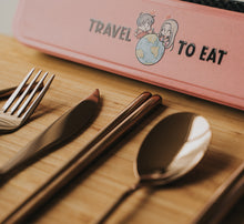 Load image into Gallery viewer, Black Pink Rosé Cutlery Set - Chonnyday