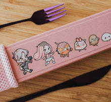 Load image into Gallery viewer, Pinkish Purple Chasing Cutlery Set - Chonnyday