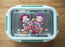 Load image into Gallery viewer, Time to Eat Lunch box (BLUE) - Chonnyday
