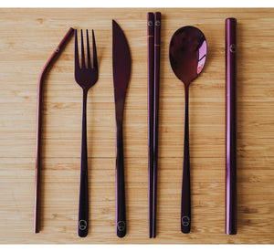 Pinkish Purple Chasing Cutlery Set - Chonnyday